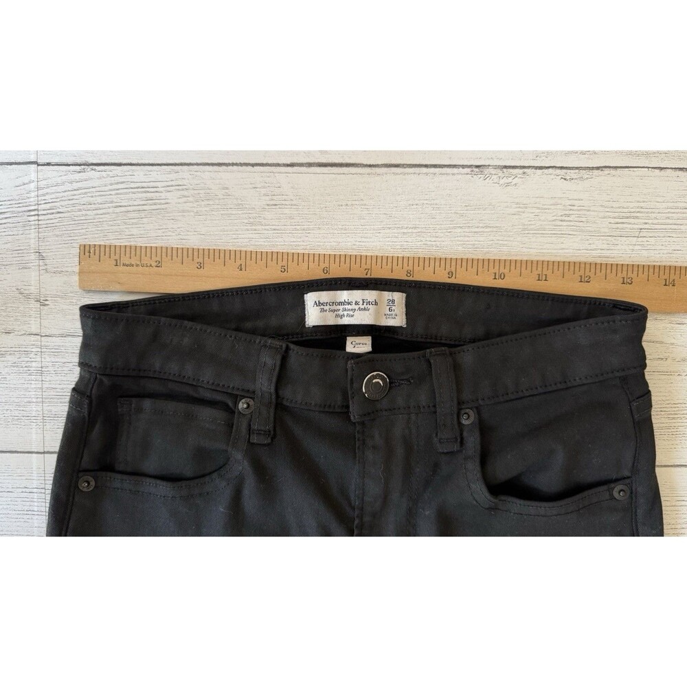 Abercrombie & Fitch The Super Skinny Ankle High Rise Curve Love Jeans, 28/ 6R - Picture 4 of 9